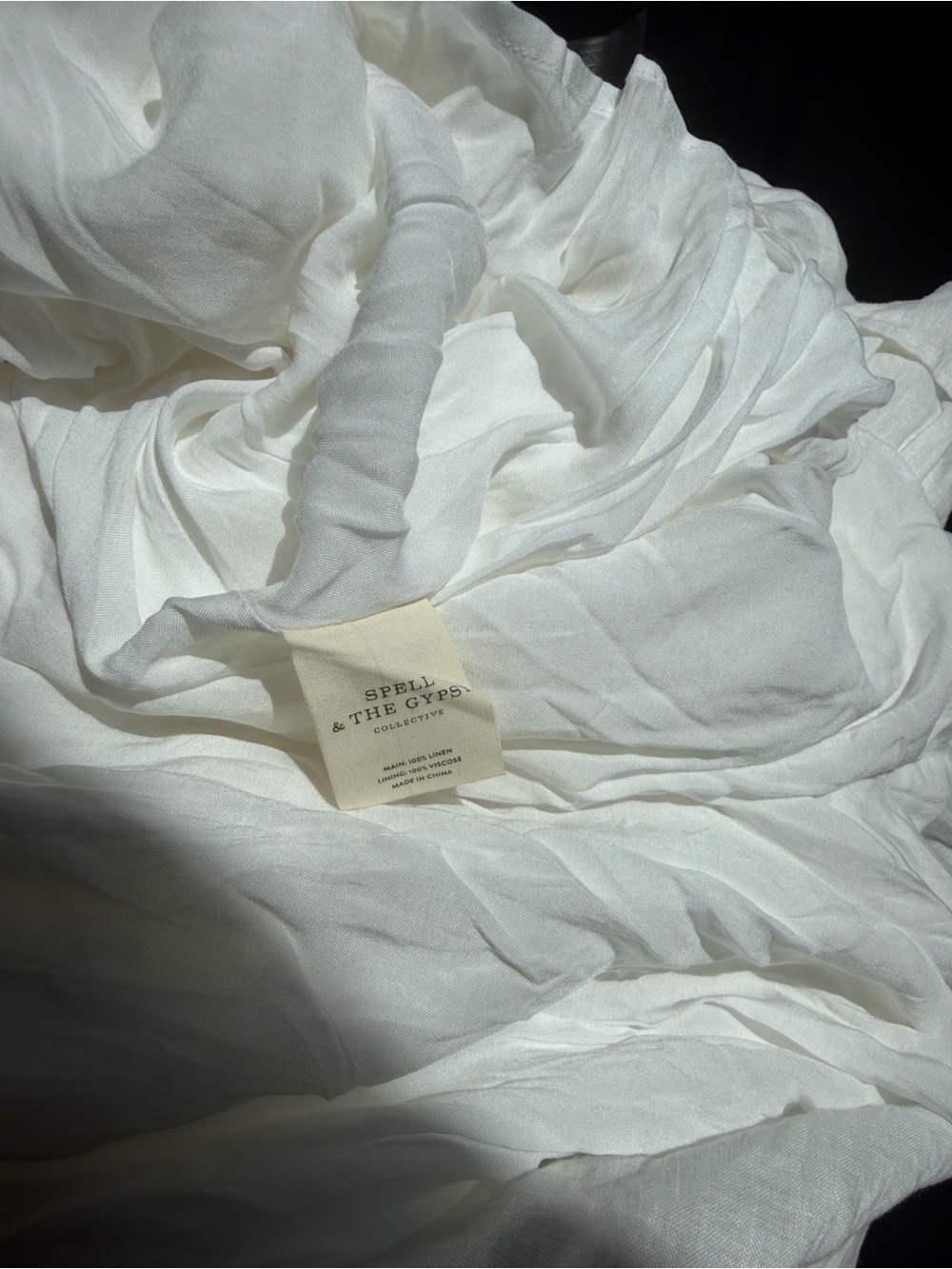 Spell Gardenia Gown White Linen Maxi Dress S NWOT Resort Honeymoon - Picture 6 of 6